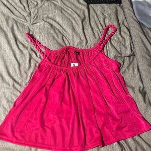 NWT Express fuschia loose crop tank size S